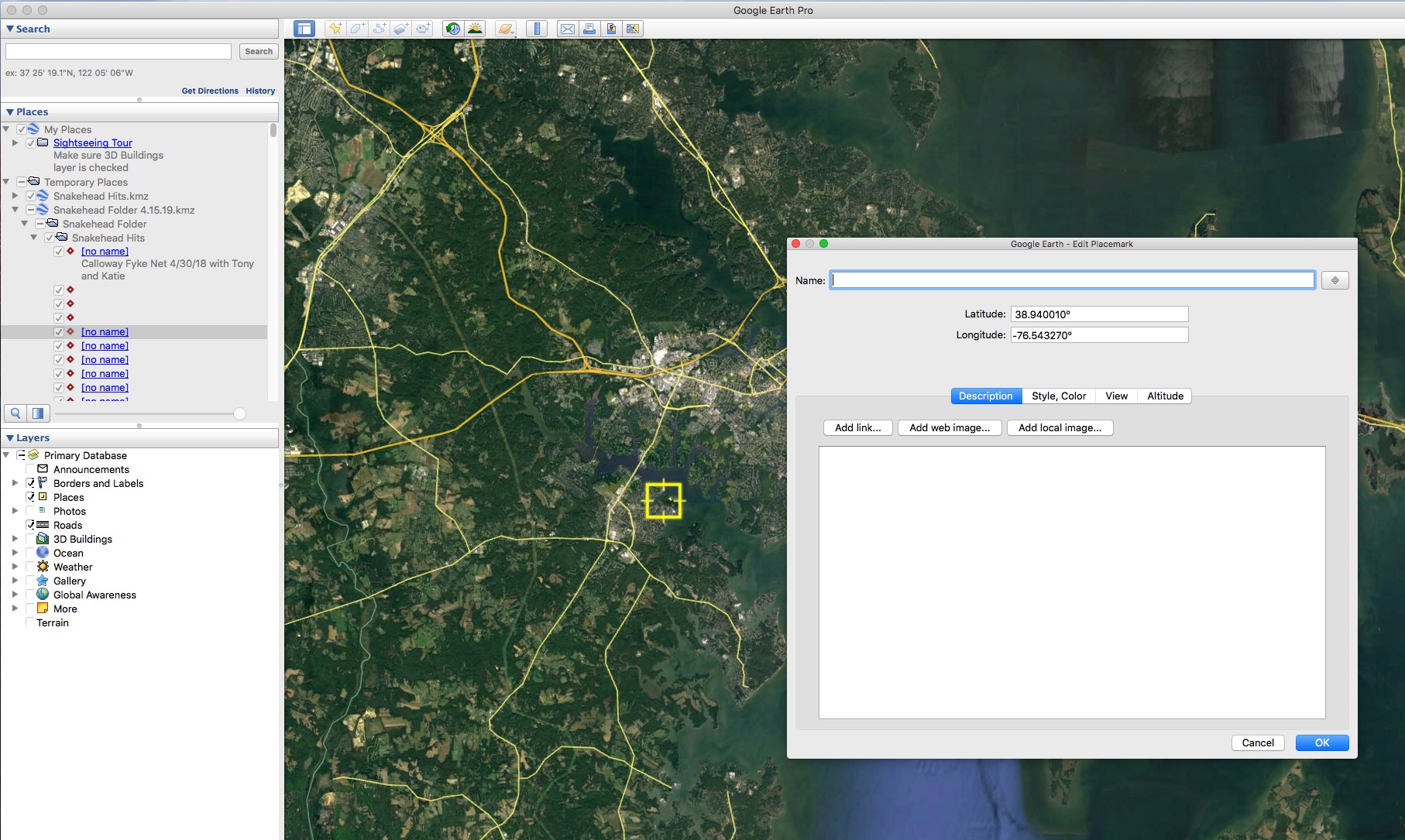 import into google earth for mac os x a kml