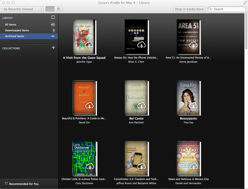 where does kindle app for osx download to
